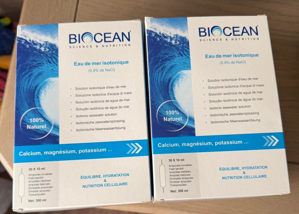 BIOCEAN Eau de mer isotonique – NIEUW 4 stuks, Envoi, Neuf