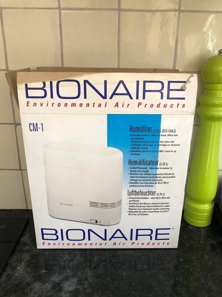 Luchtbevochtiger Bionaire, Electroménager, Équipement de traitement de l'air, Comme neuf, Humidificateur, Enlèvement ou Envoi