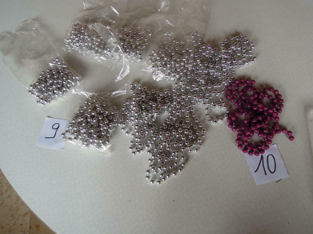 kerst kerstslingers paars  zilverkleurige bolletjes ketting, Enlèvement ou Envoi, Utilisé