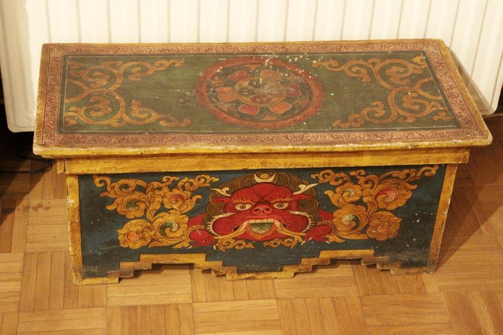 OUDE SCHRIJFTAFEL UIT NEPAL OF TIBET, Ophalen of Verzenden