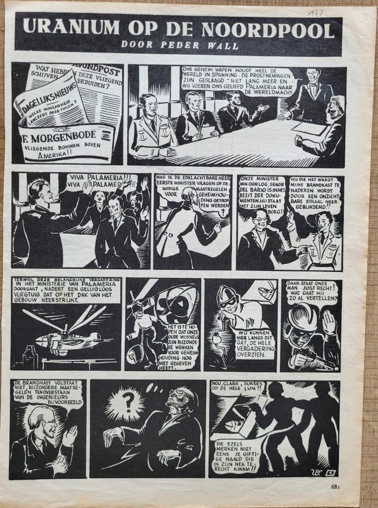Oud stripknipsel: Uranium op de Noordpool (1947), Enlèvement ou Envoi, 1940 à 1960, Coupure(s)
