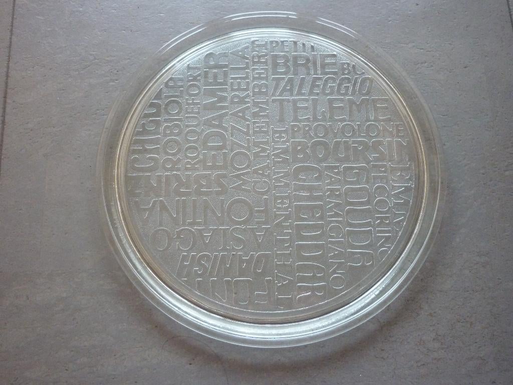 Getextureerde Kaasschotel Desirables Ital Crystal, Nieuw, Ophalen of Verzenden, Overige stijlen, Glas