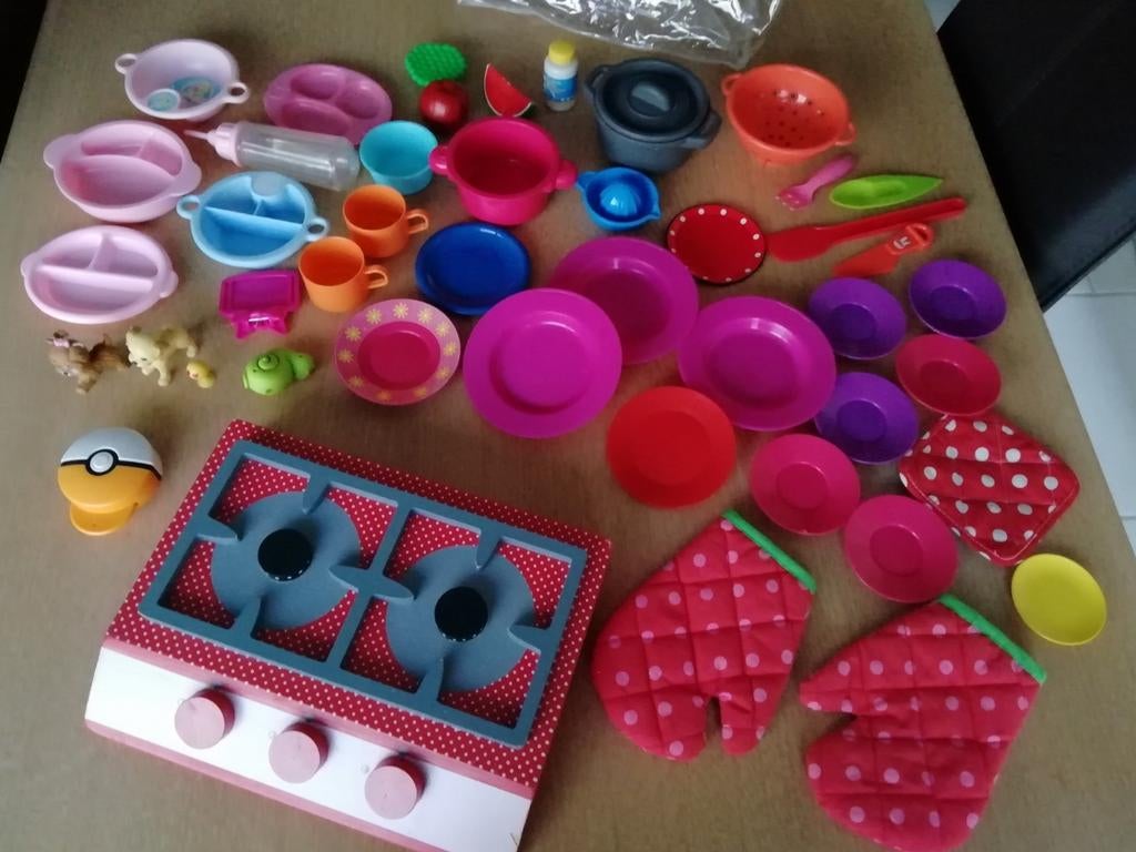 Jouet et accessoires pour poêle à bois, 45 pièces, Enlèvement ou Envoi, Comme neuf