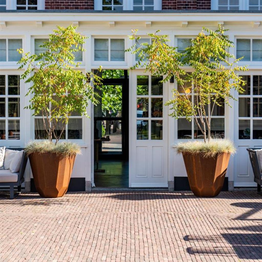 cortenstaal plantenbak / bloembak / boombak Diamantvorm, Verzenden, Nieuw, Balkon, Metaal