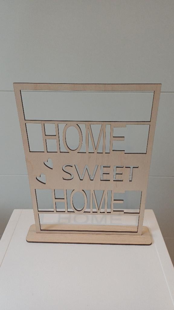 Support en bois sur pied « Home sweet home » neuf Dernière, Enlèvement ou Envoi, Comme neuf