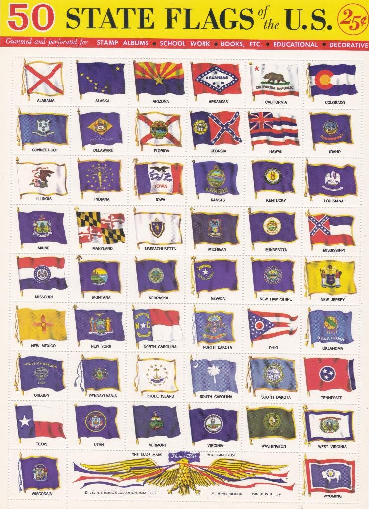 50 state flags of the U.S. vignettes, Envoi