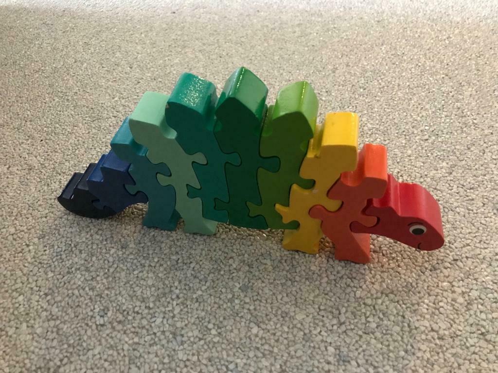 Puzzle dinosaure en bois, Enlèvement, Utilisé, Autres types