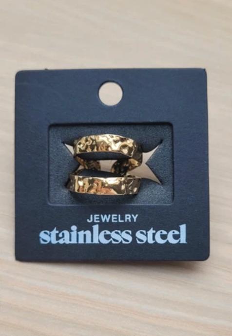 dubbele ring - goud, Bijoux, Sacs & Beauté, Bagues, Neuf, Enlèvement ou Envoi, Femme ou Homme, Fer ou Acier