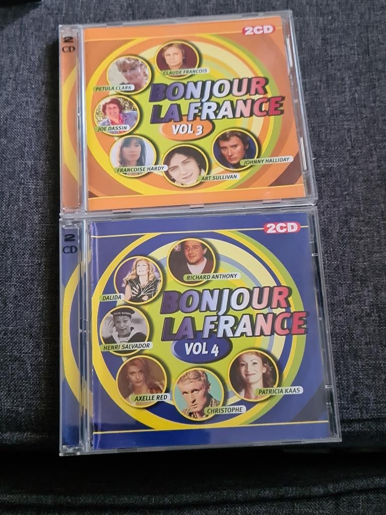 4dubbel-CD BONJOUR LA FRANCE VOL.1,2, 3 EN 4, Cd's en Dvd's, Ophalen, Zo goed als nieuw