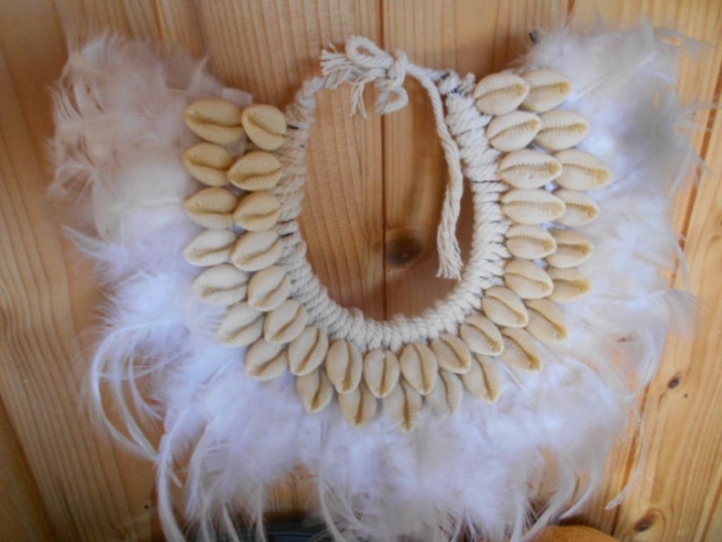ethnisch decoratief, schelpjes en pluimen, Ophalen of Verzenden