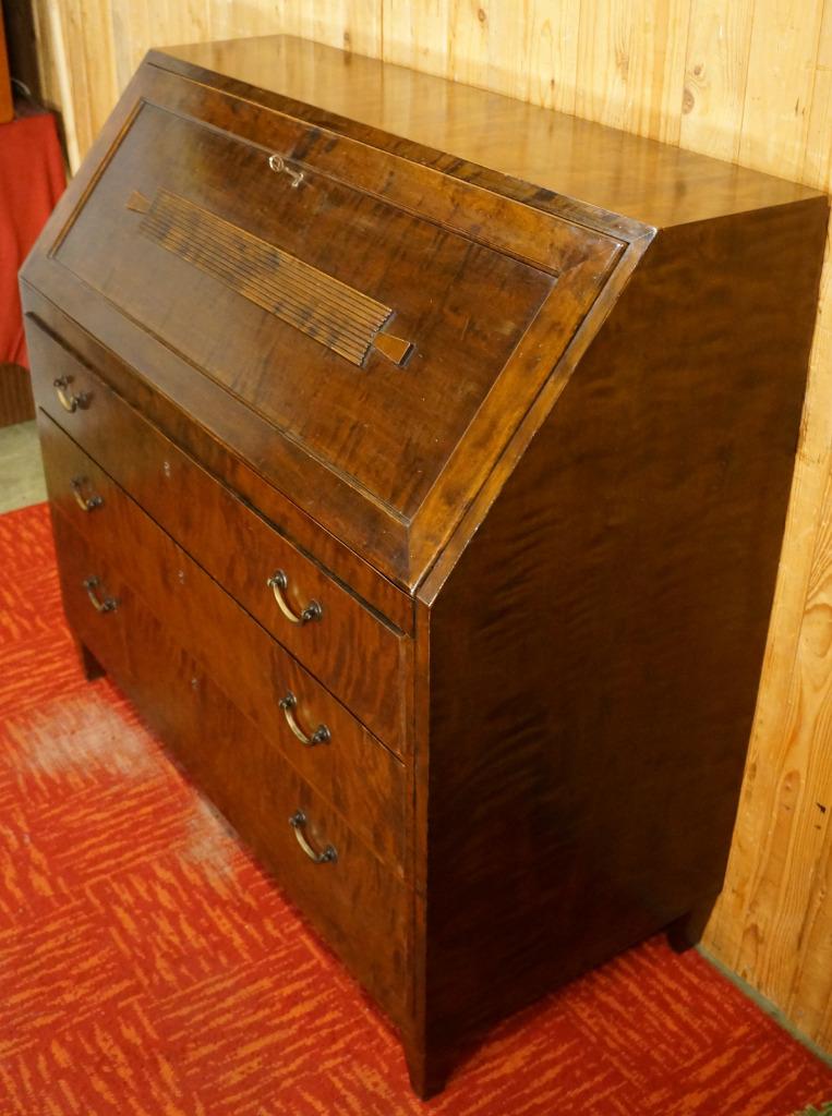 Retro Secretaire kast klep bureau design dressoir wandkast, Receptie of Entree, Ophalen, Gebruikt, Bureau