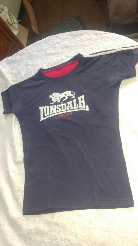 Vintage t shirt homme bleu lonsdale london Taille M, Kleding | Heren, Ophalen of Verzenden, Gedragen, Blauw
