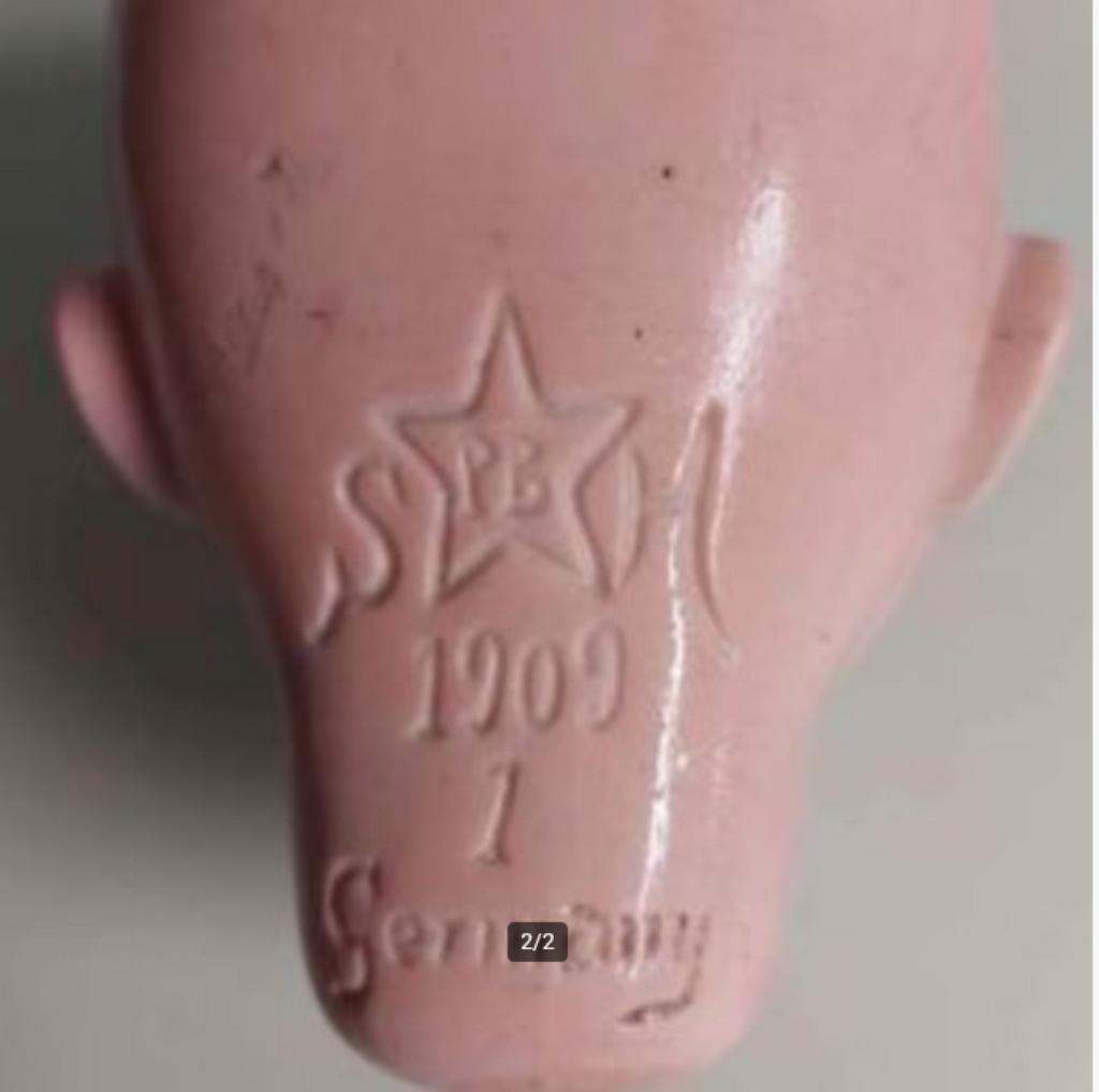 Antiquité collection tête poupée porcelaine SH PB germany 1, Verzamelen, Poppen, Ophalen, Gebruikt, Pop