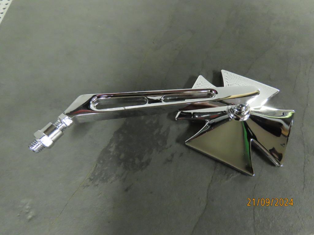 Iron Cross Spiegel links Gothic Spiegel Chopper Custom, Ophalen of Verzenden, Nieuw
