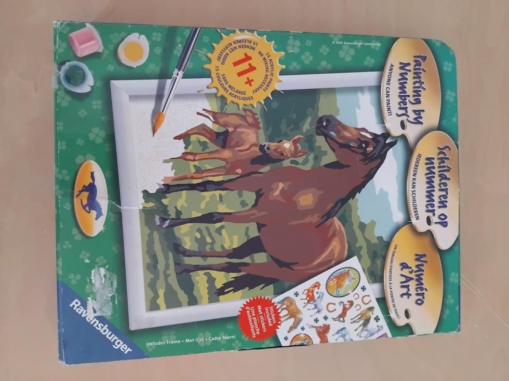 Schilderen op nummer paard 2, Hobby en Vrije tijd, Schilderen, Ophalen of Verzenden, Schilderen op nummer