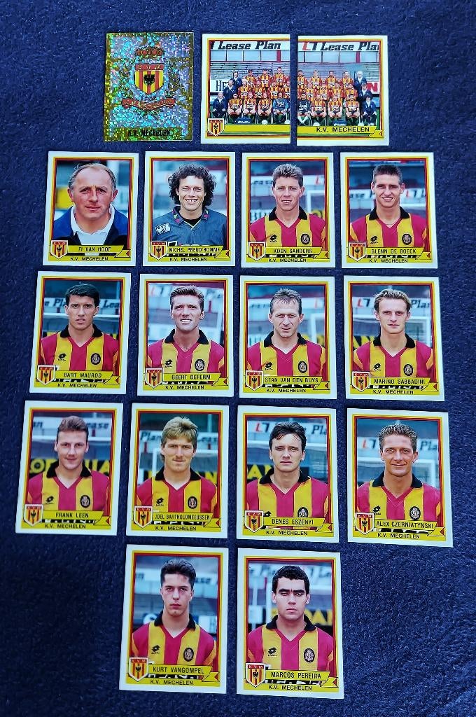 17 versch. Panini stickers voetbal ' FB 1994 - KV Mechelen ', Ophalen of Verzenden, Nieuw, Meerdere stickers