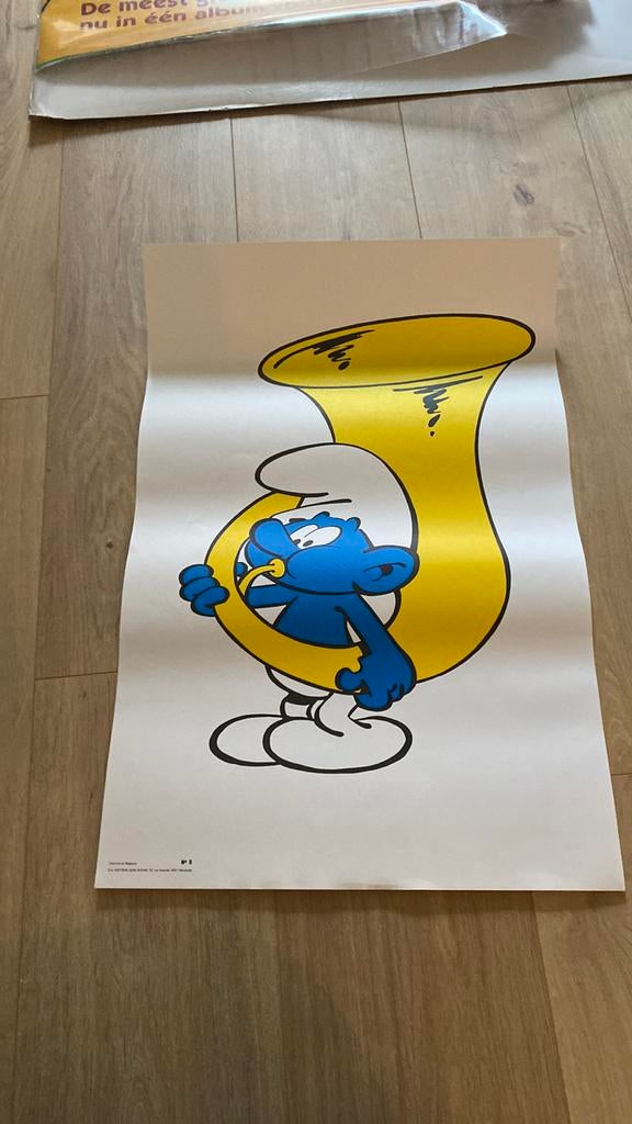 Affiche Dupuis musique schtroumpf 1980, Enlèvement ou Envoi, Comme neuf