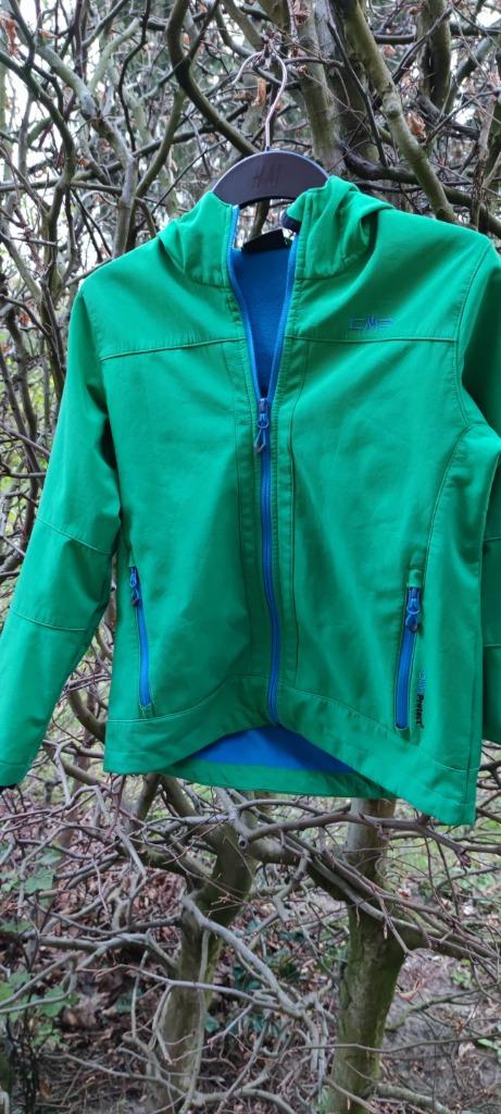 Groene CMP Climate Project softshell jas 152 met kap, Ophalen of Verzenden, Gebruikt, Jas