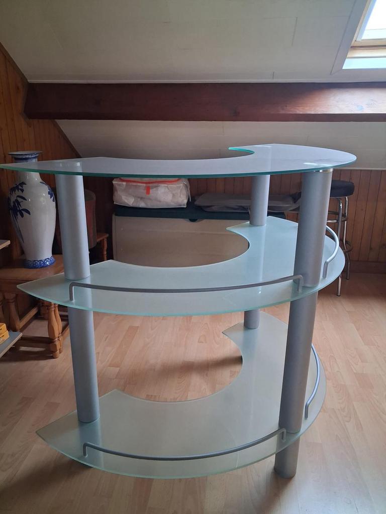 Minibar en verre, 25 à 50 cm, 150 à 200 cm, Comme neuf, Verre