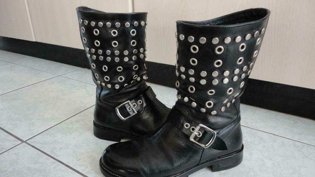 véritables bottines Dolce Gabbana noires 38 en parfait état, Enlèvement ou Envoi, Comme neuf, Noir
