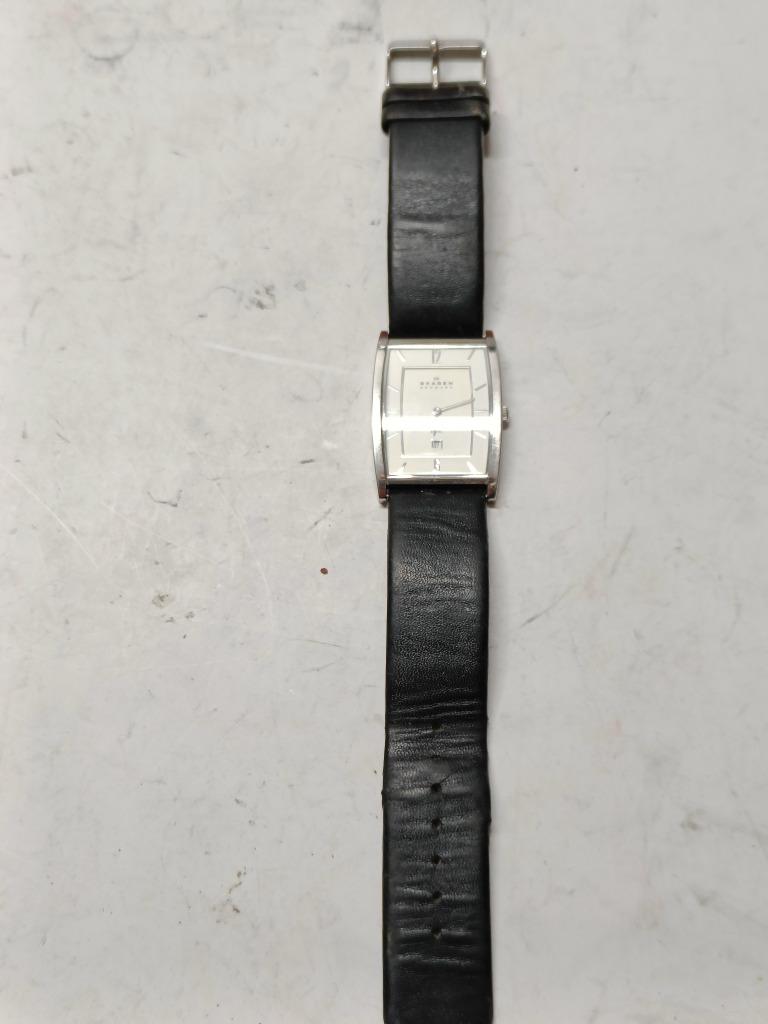 uurwerk horloge skagen denmark steel, Bijoux, Sacs & Beauté, Montres | Hommes, Enlèvement ou Envoi, Utilisé