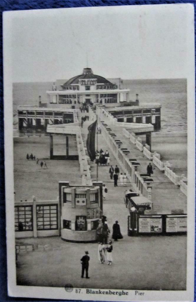 POSTKAART- BLANKENBERGE, DE PIER - 1937, Verzamelen, Ophalen of Verzenden, 1920 tot 1940, Gelopen, West-Vlaanderen