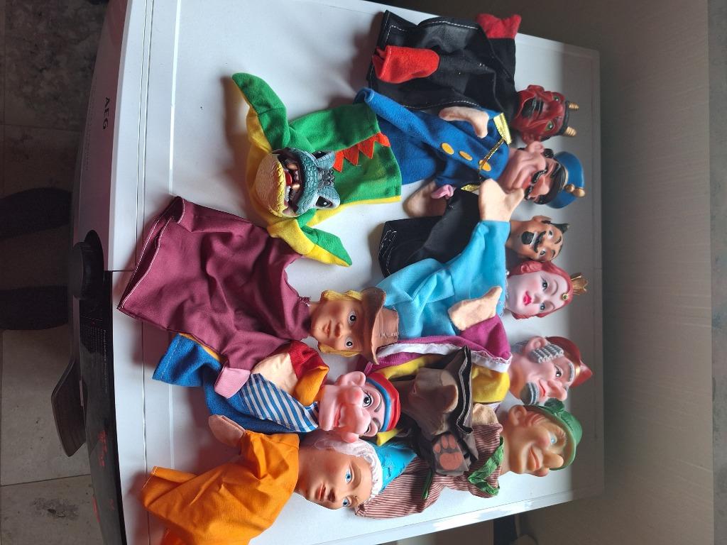 Poppenkastpop roodkapje sneeuwwitje duivel koning, Ophalen, Gebruikt