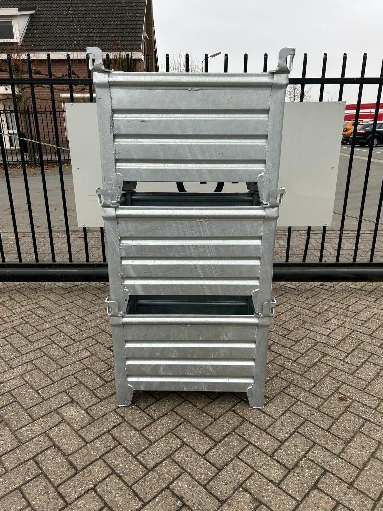 Stalen stapelbak/stapelkist/stapelbakken 80x50x40CM NIEUW, Ophalen, Nieuw, IJzer, Overige typen
