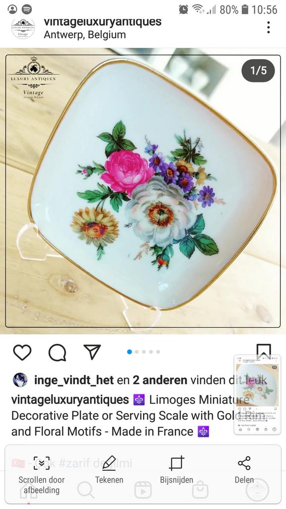 Limoges schaal, Antiek en Kunst, Ophalen of Verzenden