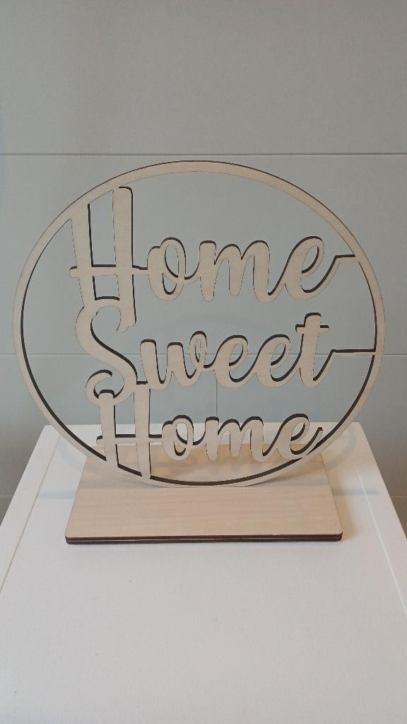 Bague en bois sur pied « Home sweet home » neuve Dernière pi, Enlèvement ou Envoi, Comme neuf
