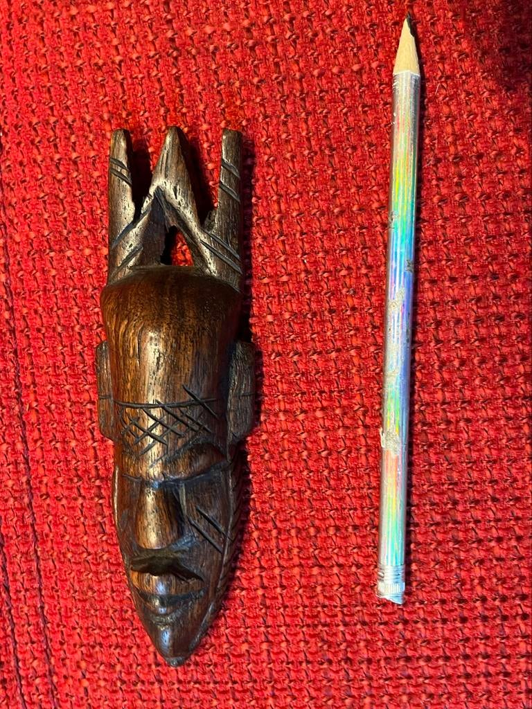 Oud houten Afrikaans beeld masker, Antiek en Kunst, Kunst | Beelden en Houtsnijwerken, Ophalen of Verzenden