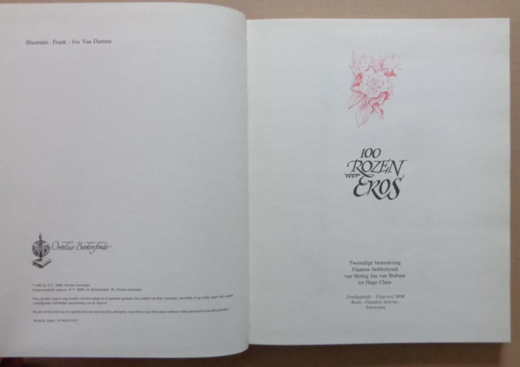FRANK-IVO VAN DAMME / ROZEN VOOR EROS / BOEK 14 AFBEELDINGEN, Ophalen of Verzenden