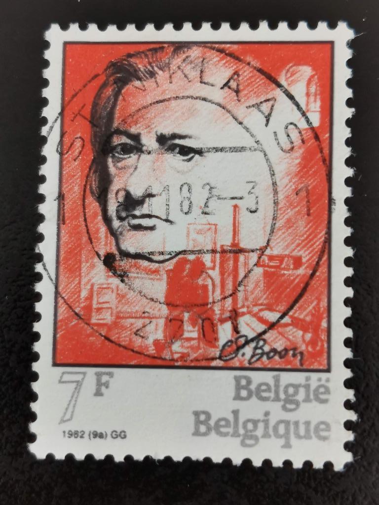 Belgie 1982 - Louis Paul Boon, Ophalen of Verzenden, Gestempeld