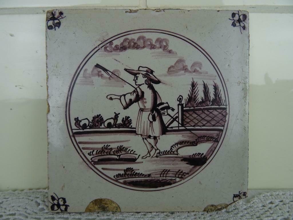 Ancien pêcheur de carreaux de poterie datant de 1850, Enlèvement ou Envoi