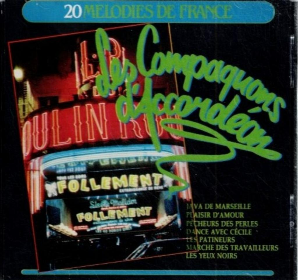 cd   //   -   Les Compagnons D'Accordéon – 20 Melodies De Fr, Enlèvement ou Envoi