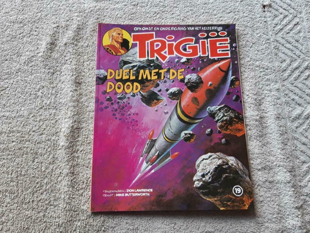 Trigie.19.Duel met de dood., Eén stripboek, Ophalen of Verzenden, Gelezen