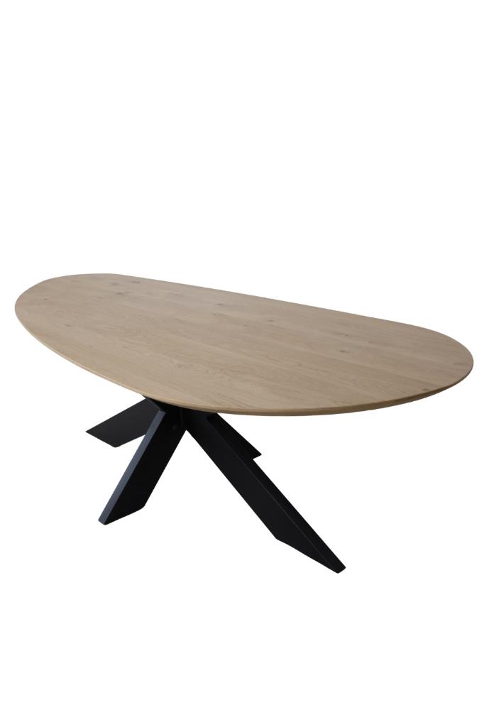 organische eikenhouten eettafel, Neuf, Scandinavisch, 100 à 150 cm, Chêne