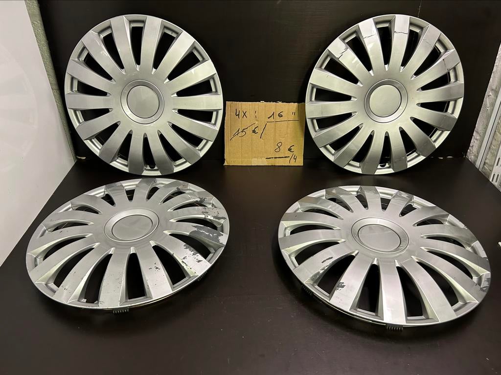 4 universele wieldoppen alle merken 16", Ophalen of Verzenden, Gebruikt