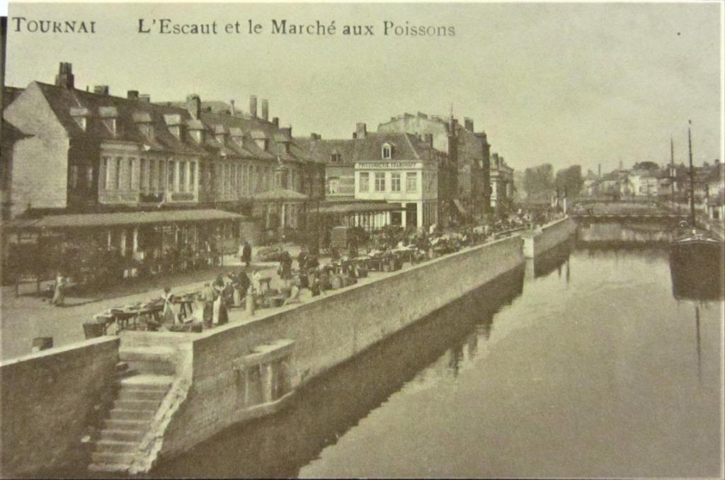 ZICHTKAARTEN- DOORNIK- L'ESCAUT ET LA MARCHE AUX POISSONS, Ophalen of Verzenden, Ongelopen, Stad of Dorp