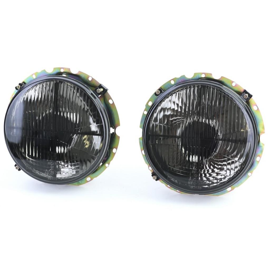 SET 2 PHARES FUME VW GOLF 1 (74-83) - H4 - FOND EN CROIX, Autos : Divers, Tuning & Styling, Enlèvement ou Envoi