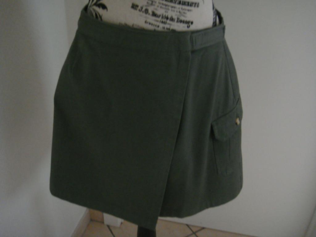 Jupe portefeuille kaki "Cicerone" taille M --38, Maat 38/40 (M), Overige kleuren, Cicerone", Ophalen of Verzenden