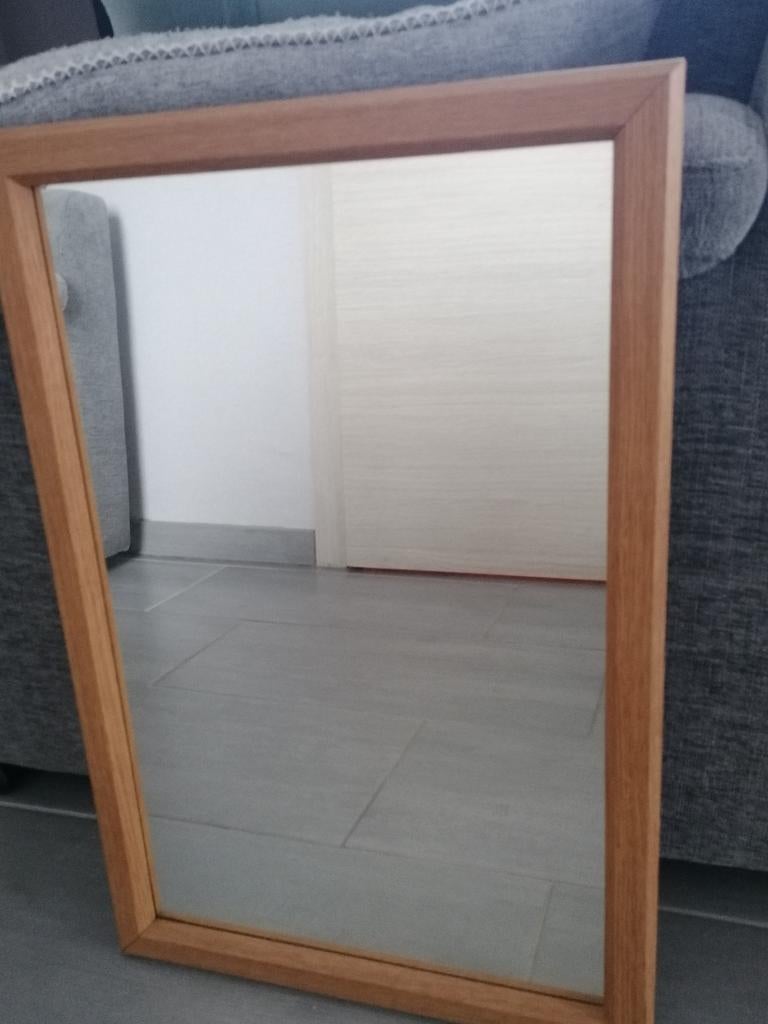Miroir avec cadre en bois, Enlèvement, Comme neuf