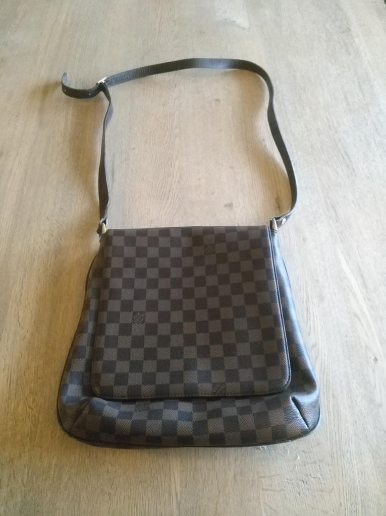 Sac damier marron, Enlèvement, Utilisé, Brun, Cuir