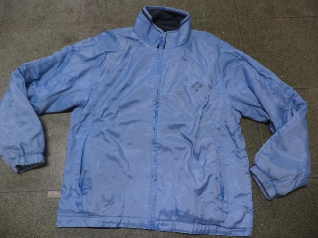 blauwe jas met fleece binnenin in maat M, Ophalen of Verzenden, Zo goed als nieuw, Maat 38/40 (M)