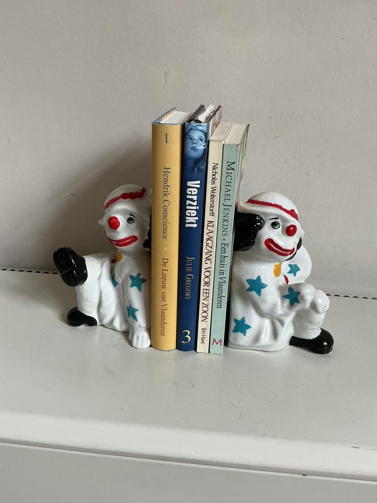 Serre-livres, 2. clowns, Maison & Meubles, Enlèvement ou Envoi, Utilisé