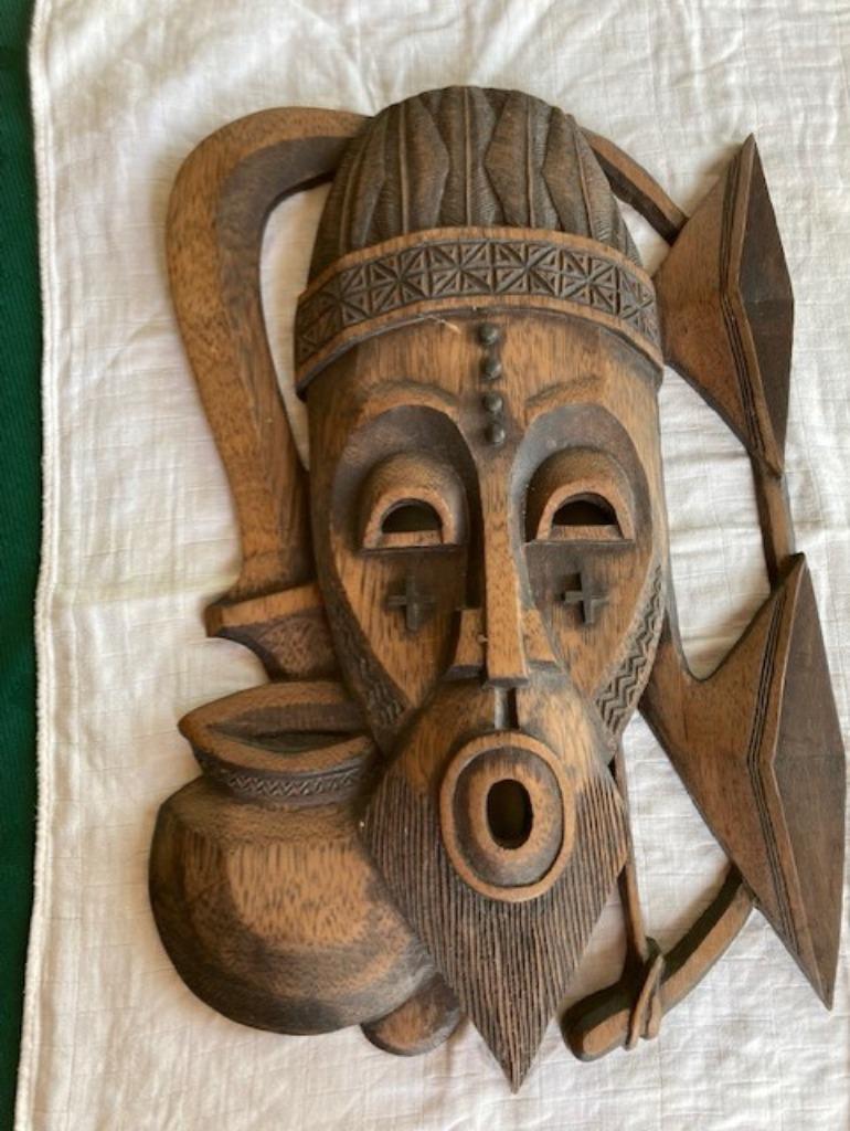 Afrikaans masker, Antiek en Kunst, Kunst | Beelden en Houtsnijwerken, Ophalen, Masker