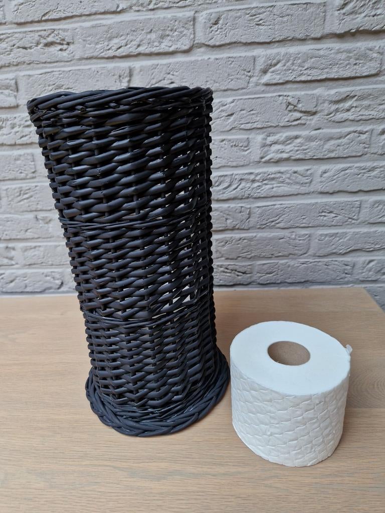 Panier noir pour ranger les rouleaux de papier toilette, Enlèvement ou Envoi, Comme neuf