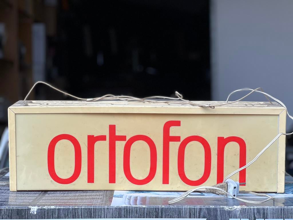Vintage lichtreclame Ortofon, Enlèvement ou Envoi, Utilisé, Table lumineuse ou lampe (néon)