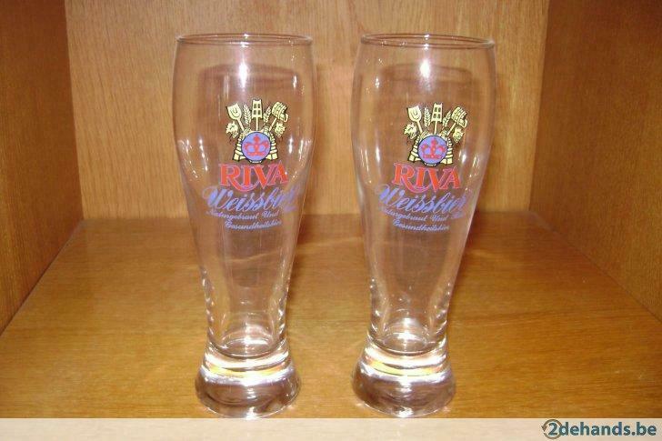 Bierglazen Riva Weissbier, Verzamelen, Glas en Drinkglazen, Ophalen, Nieuw