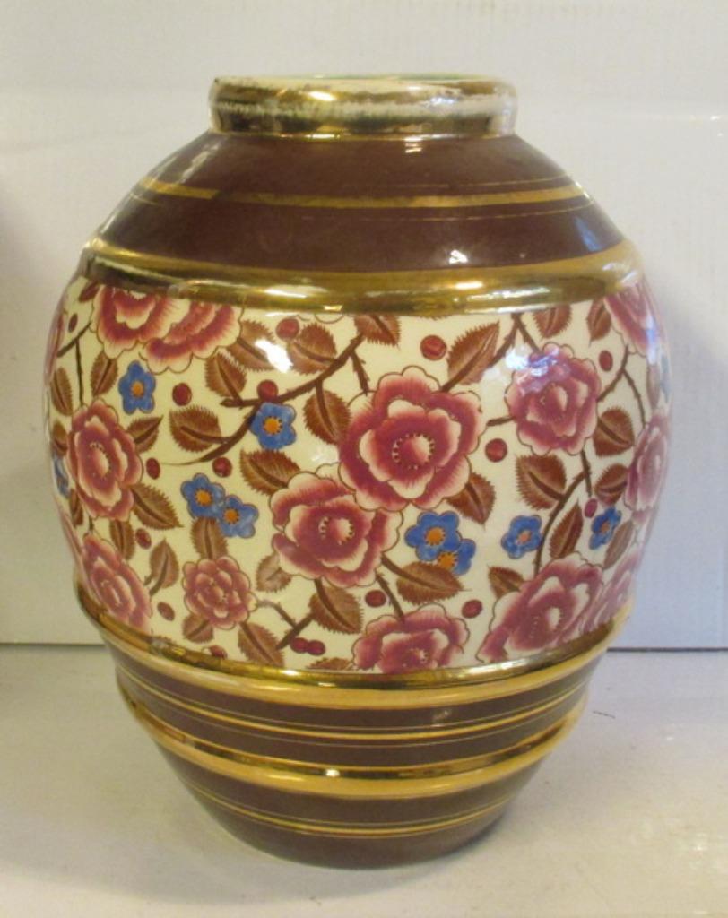 Imposante Boch Keramis vaas bloemen R. Chevallier  170, Antiek en Kunst, Antiek | Keramiek en Aardewerk, Verzenden